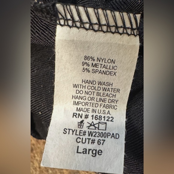 Wisteria Lane Python Bell Bottom Pants Size Large Black Silver Pull On - Picture 10 of 12